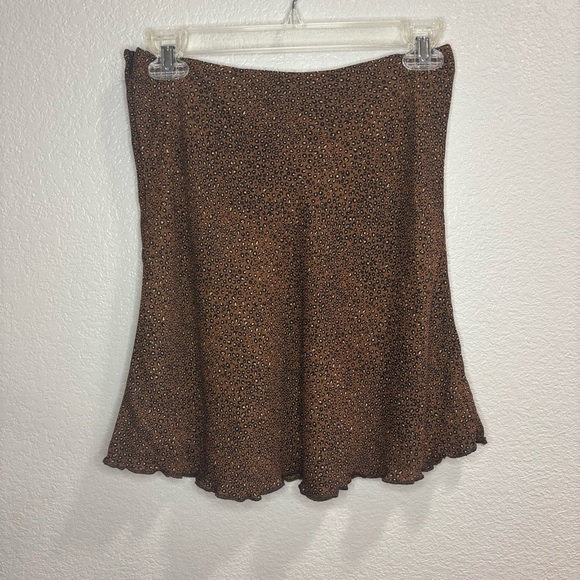 Leopard Print Brown Skirt - Picture 1 of 2